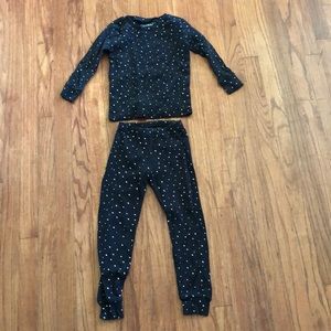 L’ovedbaby organic cotton black & white dotted pajama set
